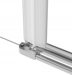 DEANTE - Kerria plus chrom - Komponent pro spojování sprchových dveří s průchodkami - pro výklenkové kabinky (KTS_011X)