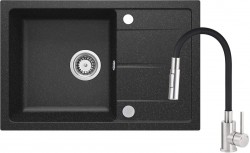 DEANTE - Leda grafitový granitový dřez s baterií, s ohebným výtokem (ZRDG2113)