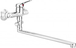 DEANTE - Lobo chrom - Umyvadlová baterie nástěnná, s prodlouženým výtokem - připojení hadice (BYU_056M)