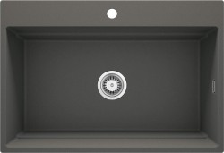 DEANTE - Magnetic antracitově metalická - Granitový dřez, jednokomorový (ZRM_T10B)