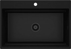 DEANTE - Magnetic černá - Granitový dřez, jednokomorový  (ZRM_N10B)