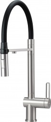 DEANTE - Magnetic nerez Kuchyňská baterie, s připojením na vodní filtr, s elastickou hubicí (BRM_F75M)