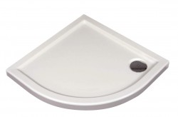 DEANTE - Minimální bílá Akrylová sprchová vanička, čtvrtkruh, 100x100 cm (KTN_051B)