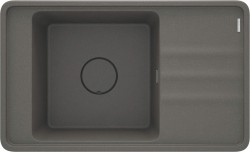 DEANTE - Momi antracitově kovový Granitový dřez, 1-miska s odkapávačem (ZKM_T11B)