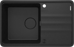 DEANTE - Momi metallic graphite Granitový dřez, 1-bowl with drainer (ZKM_G113)