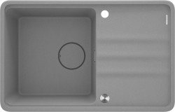 DEANTE - Momi metallic grey Granitový dřez, 1-bowl with drainer (ZKM_S113)