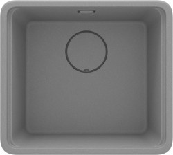 DEANTE - Momi metallic grey Granitový dřez, 1-bowl (ZKM_S10A)