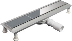 DEANTE - Odtokový žlab Neo, chrom, podlahový, 80 cm - oboustranný (KNS_008D)