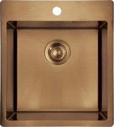 DEANTE - Olfato Precious hnědý ocelový dřez, 1-bowl (ZPO_C10A)
