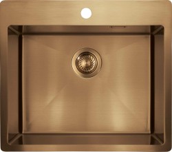 DEANTE - Olfato Precious hnědý ocelový dřez, 1-bowl (ZPO_C10B)