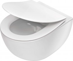 DEANTE - Peonia bílá - Záchodová mísa, se sedátkem, bez okraje (CDED6ZPW)