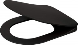 DEANTE - Peonia černá - Záchodové sedátko, tenké, s měkkým zavíráním (CDE_NSOZ)