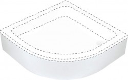 DEANTE - plus II bílá - Akrylátová sprchová vanička, půlkulatá, 80 cm (KTU_032B)