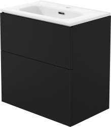 DEANTE - Prizma černá koupelnová skříňka, s umyvadlem - 60 cm; (STNU6U6U6M)