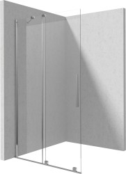 DEANTE - Prizma krátká ke kolmé stěně/dlouhá k paralelní stěně sprchová stěna, walk-in, 80 cm - posuvná; (KTJ_038R)
