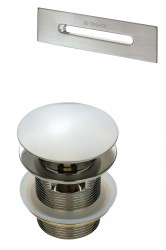 DEANTE - Sada příslušenství, k vaně - zátka a přepad broušený nerez (KYY_F10B)