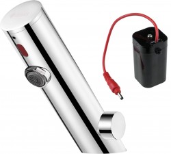 DEANTE - Senzorová baterie na umyvadlo Sense otočná, silikonová, s regulací teploty - 4xAA (BQR_P29R)