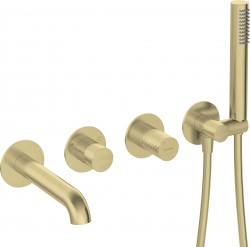 DEANTE - Silia Hexa kartáčované zlato Vanová baterie, 4-dílná, podomítková (BHS_R18P)