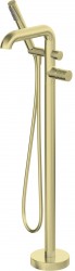DEANTE - Silia Hexa kartáčované zlato Vanová baterie, volně stojící, se sprchovým setem (BHS_R17M)