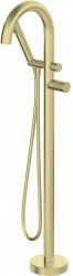 DEANTE - Silia Hexa kartáčované zlato Vanová baterie, volně stojící, se sprchovým setem (BHS_R17N)