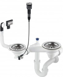 DEANTE - Space-Saver ocelový granitový odpadový dřez, 1,5- a 2-miska - Space-Saver (ZXY_9983)