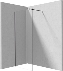 DEANTE - Sprchová stěna Prizma černá, walk-in, 120 cm (KTJ_N32P)