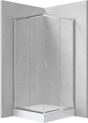 DEANTE - Sprchový kout Funkia, čtvercový, s vaničkou, 80x80 cm (KYCZ042K)