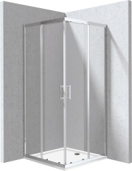 DEANTE - Sprchový kout Funkia Evo, čtvercový, s vaničkou, 80x80 cm (KYCP0088P)
