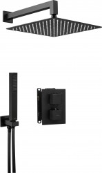 DEANTE - Therm černá - Sprchový set pod omítku, s termostatickou BOX (BXYZNEAT)