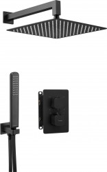 DEANTE - Therm černá - Sprchový set pod omítku, s termostatickou BOX (BXYZNECT)