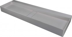 DEANTE - Umyvadlo Blur, šedý granit, s deskou - s krycí deskou (CQB_SU2S)