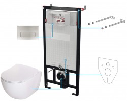 DEANTE - WC SET 200 toaletní sada, podomítková, 6v1 (CDEF6ZPW)