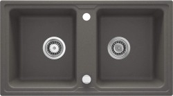 DEANTE - Zorba antracit metalic - Granitový dřez, 2 - bowl (ZQZ_T203)