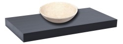 Deska pod umyvadlo bez umyvadla Naturel Dolce 100x8x50 cm černá mat DO10050BL (DO10050BL)