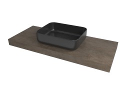 Deska pod umyvadlo Naturel Dolce 83,5x8x50 cm Beton Chicago tmavě šedá mat DO8050BCS (DO8050BCS)