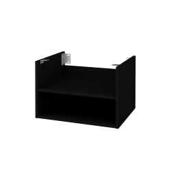 Dřevojas - Doplňková skříňka pod desku DSD SYO2 60 - L17 Černá vysoký lesk (421366)