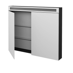 Dřevojas - Dvoudveřová galerka AIR GA2OE 100 - N03 Graphite (239565)