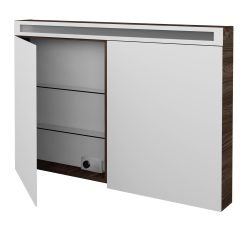 Dřevojas - Dvoudveřová galerka AIR GA2OE 120 - D25 Teak (464363)