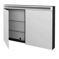 Dřevojas - Dvoudveřová galerka AIR GA2OE 120 - N03 Graphite (239800)