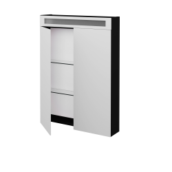 Dřevojas - Dvoudveřová galerka AIR GA2OE 60 - L17 Černá vysoký lesk (551070)