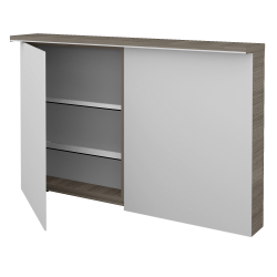 Dřevojas - Dvoudveřová galerka ASTON GA2OE 120 - D03 Cafe (135393)