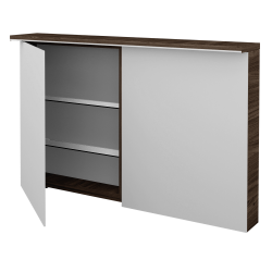 Dřevojas - Dvoudveřová galerka ASTON GA2OE 120 - D25 Teak (462840)