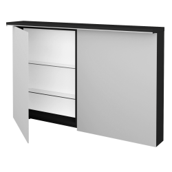 Dřevojas - Dvoudveřová galerka ASTON GA2OE 120 - L03 Antracit vysoký lesk (241568)