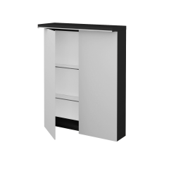 Dřevojas - Dvoudvéřová galerka ASTON GA2OE 60 - L03 Antracit vysoký lesk (241087)