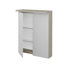 Dřevojas - Dvoudvéřová galerka ASTON GA2OE 60 - L04 Béžová vysoký lesk (241094)