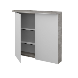 Dřevojas - Dvoudveřová galerka ASTON GA2OE 80 - D01 Beton (135232)