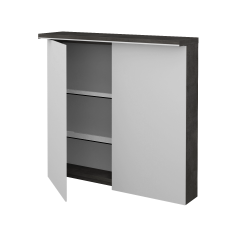 Dřevojas - Dvoudveřová galerka ASTON GA2OE 80 - D16  Beton tmavý (241186)