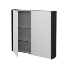 Dřevojas - Dvoudvéřová galerka ENZO GA2OE 80 - L03 Antracit vysoký lesk (113926)