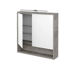 Dřevojas - Dvoudveřová galerka FOCUS GA2NOE 70 - D01 Beton (282905)