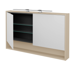 Dřevojas - Dvoudveřová galerka FOCUS GA2OE 120 - M19 Cream mat (514716)